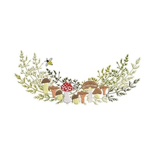 Diseño de bordado a máquina "Forest Border" en 5 tamaños