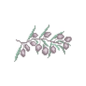 Cross Stitch &quot;Olive Branch&quot; Machine Embroidery Design