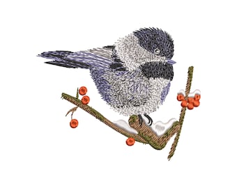 4 Sizes "Winter Bird" Machine Embroidery Design