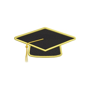 10 Sizes &quot;Graduation Cap&quot; Machine Embroidery Design