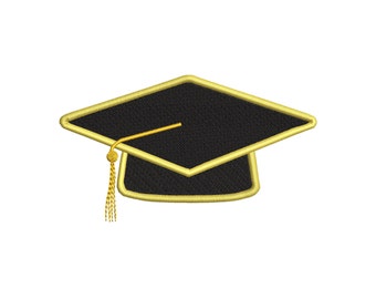 10 Sizes "Graduation Cap" Machine Embroidery Design