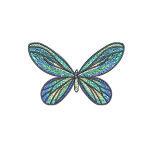 5 Sizes &quot;Butterfly&quot; Machine Embroidery Design