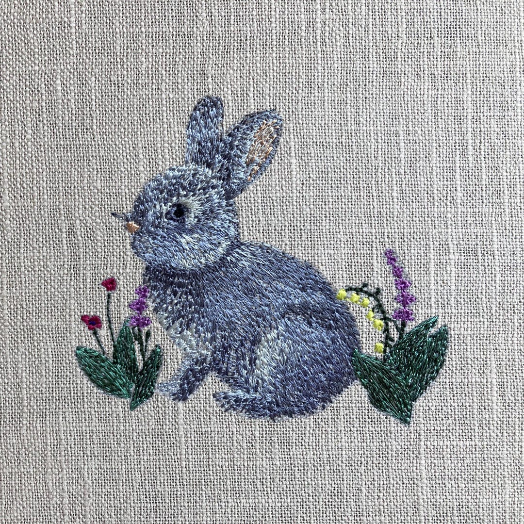 Standing Rabbit Embroidery Design Rabbit Machine Embroidery Design - Etsy