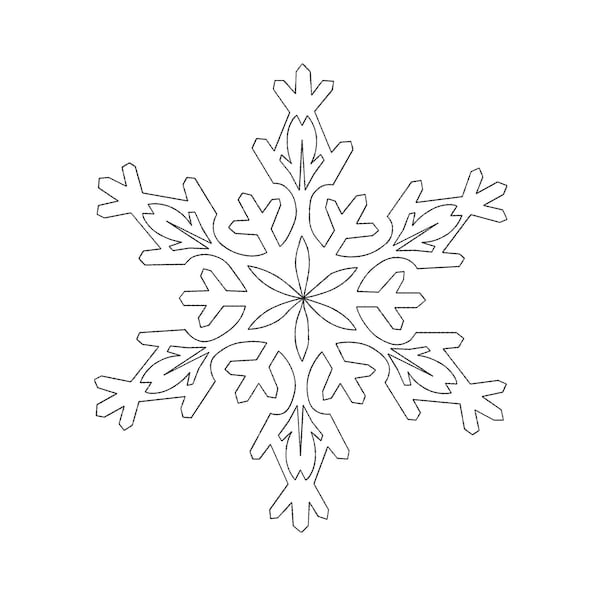 12 Sizes "Snowflake Quilting Block" Triple Stitch Machine Embroidery Design