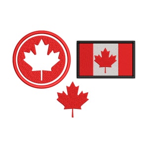 7 Größen "Maple Leaf" Maschinenstickerei Design