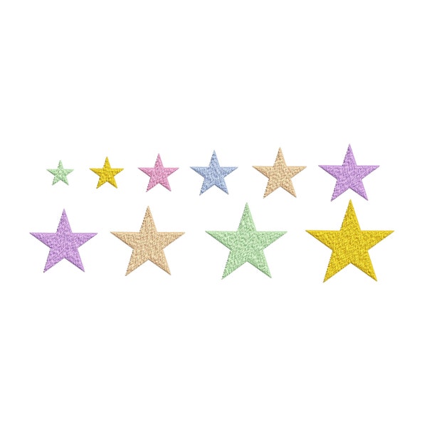 20 Sizes "Star" Machine Embroidery Design