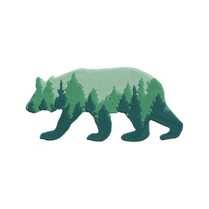 4 Sizes &quot;Bear&quot; Machine Embroidery Design