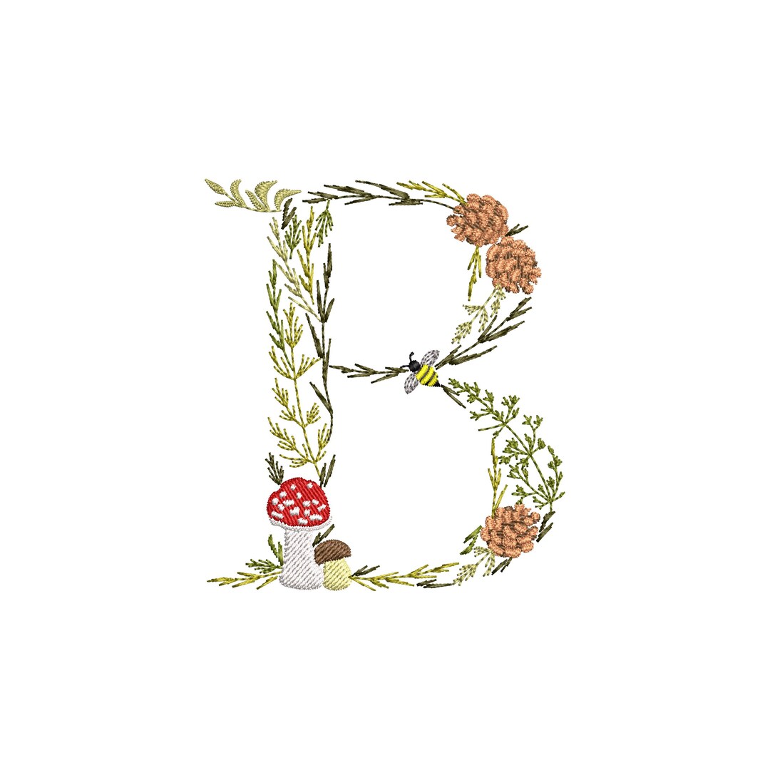 Letter B Machine Embroidery Design - Etsy