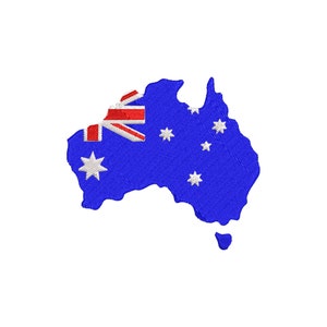 4 Sizes &quot;Australia&quot; Machine Embroidery Design