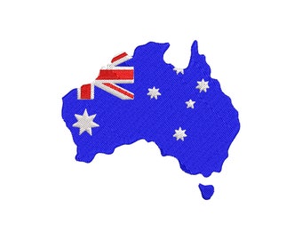 4 Sizes "Australia" Machine Embroidery Design