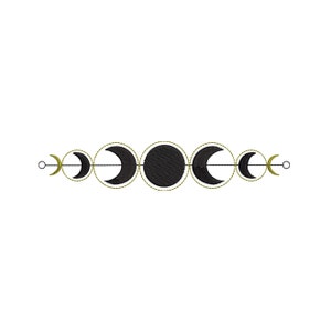 7 Sizes &quot;Moon&quot; Machine Embroidery Design