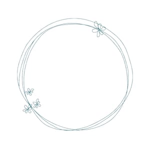 15 tailles &quot;Couronne de fleurs&quot; Motif de broderie machine