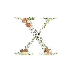 Diseño de bordado a máquina de la letra X