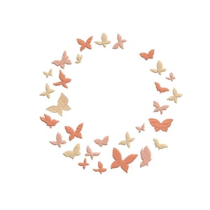 8 Sizes &quot;Butterfly Wreath&quot; Machine Embroidery Design