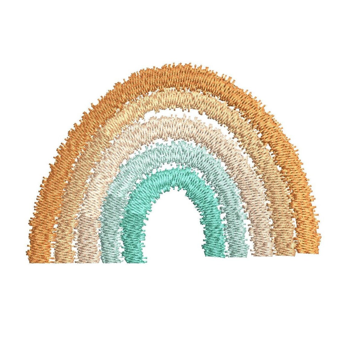 5 Sizes "rainbow" Machine Embroidery Design - Etsy