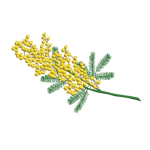 2 Größen Stickdatei &quot;&quot;Mimosa&quot;&quot;.&quot;