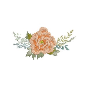 3 Sizes "Rose" Machine Embroidery Design
