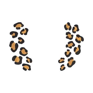 6 Sizes &quot;Leopard Monogram Frame&quot; 2 Individual Designs Machine Embroidery Design