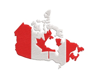 5 Sizes "Canada" Machine Embroidery Design