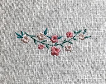 5 Sizes "Floral Border" Machine Embroidery Design