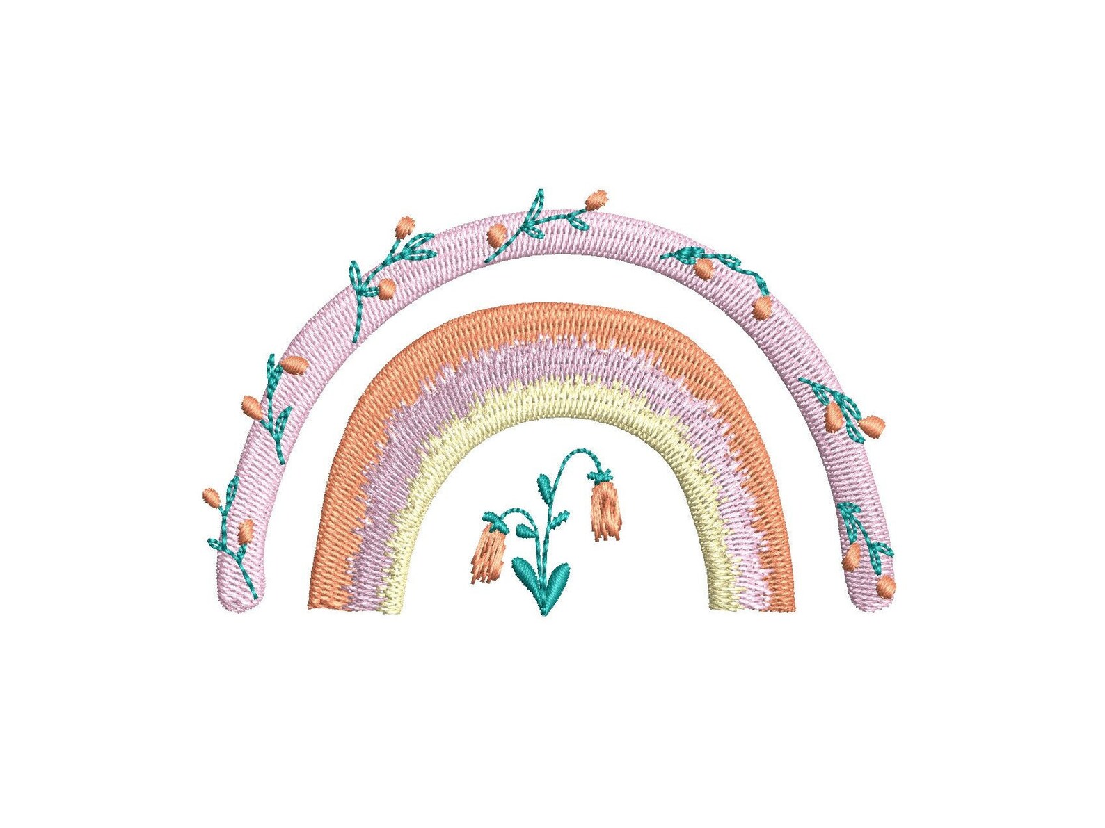 7 Sizes "rainbow" Machine Embroidery Design - Etsy