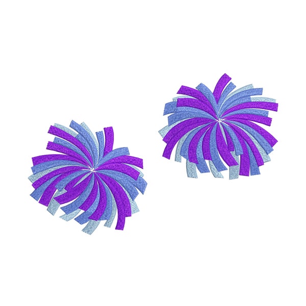 10 Größen ""Pom-Poms"" Maschinenstickerei Design ."