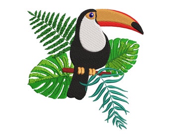 4 Sizes "Toucan" Machine Embroidery Design