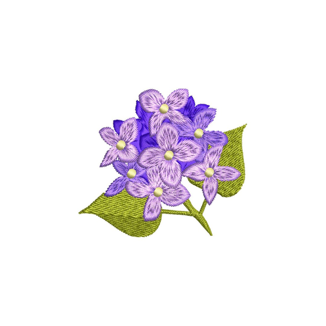 4 Sizes "lilac" Machine Embroidery Design - Etsy