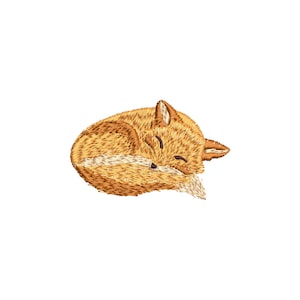5 Sizes &quot;Fox&quot; Machine Embroidery Design