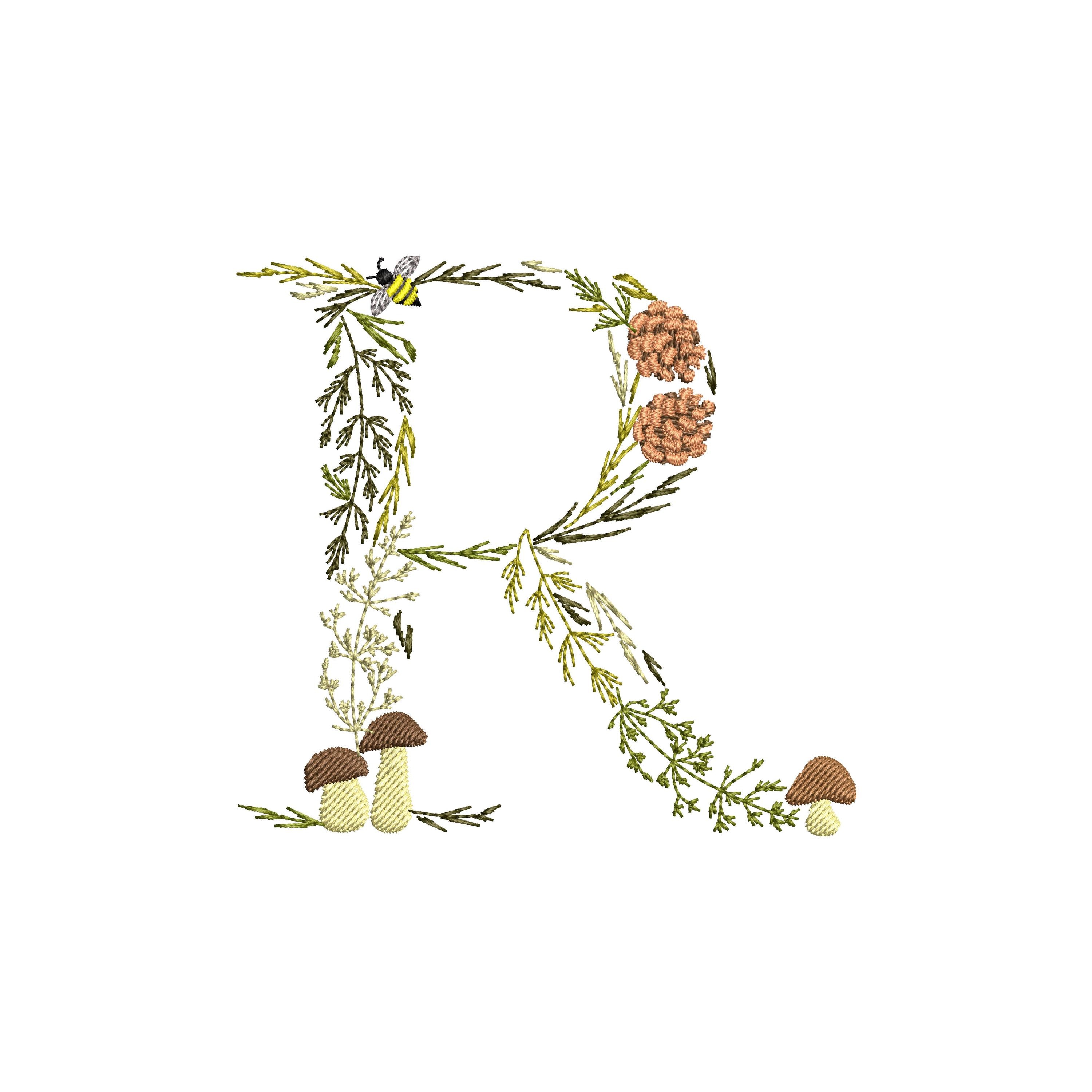 Letter R Machine Embroidery Design - Etsy