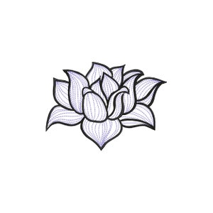 5 Sizes "Lotus" Machine Embroidery Design
