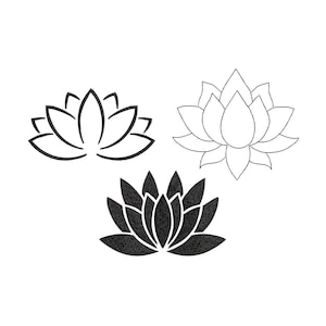 8 Sizes "Lotus" 3 Machine Embroidery Designs