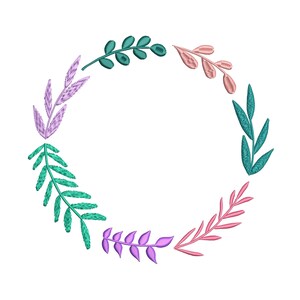 15 tailles « Couronne florale » motif de broderie machine