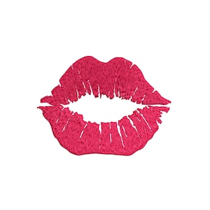 6 Sizes &quot;Lips&quot; Machine Embroidery Design