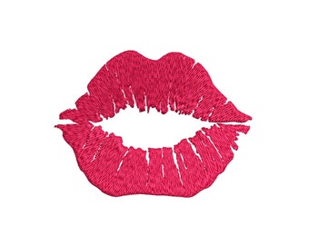6 Sizes "Lips" Machine Embroidery Design