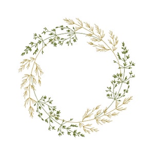 7 Sizes &quot;Botanical Wreath&quot; Machine Embroidery Design