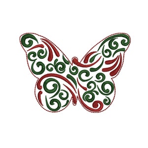 5 Sizes &quot;Butterfly&quot; Machine Embroidery Design
