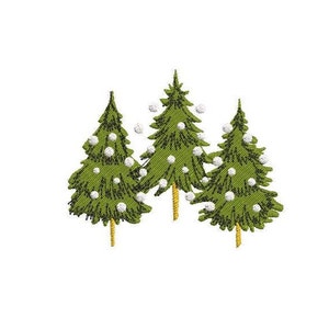 5 Sizes &quot;Christmas Trees&quot; Machine Embroidery Design