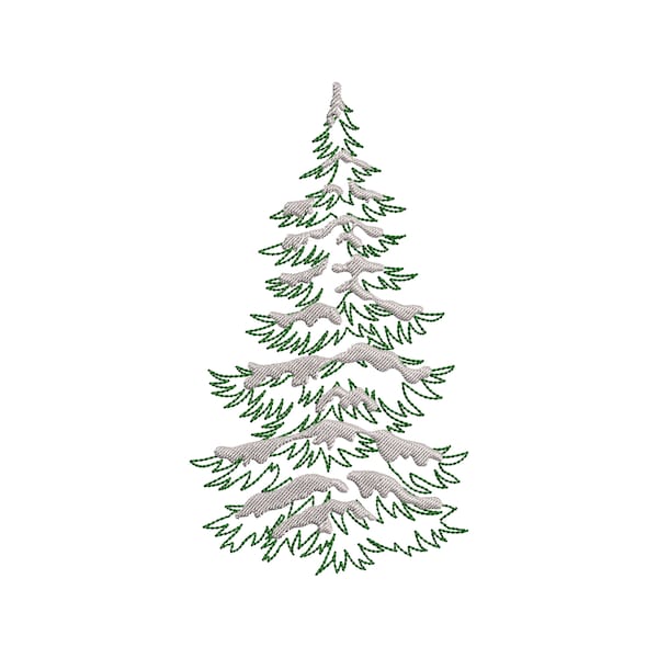 5 Sizes "Winter Tree" Machine Embroidery Design