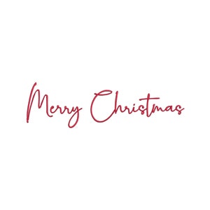 3 Sizes &quot;Merry Christmas&quot; Machine Embroidery Design