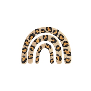 6 Sizes &quot;Leopard Rainbow&quot; Machine Embroidery Design