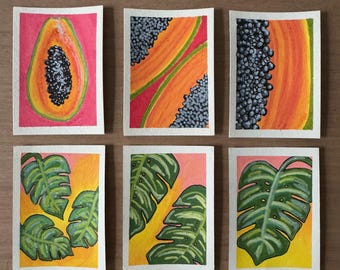 Collezione ACEO Tropicale / Carte da collezione d'artista