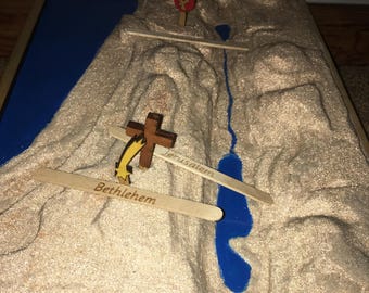 Geography The Land of Israel at the Time of Jesus Christ: Three Key Cities, Regions & Waterways - Puzzle Map, Tracing Frame, Raised Surface