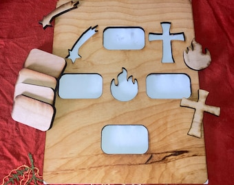 Stencil for Liturgical Colors and Symbols - Catechesis of the Good Shepherd Level 1 and Level 2 - Customizable - Frame and Stencil