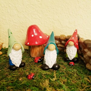 Handmade garden gnome, plant gnome decoration, fairy garden gnome, fairy gnome, little handmade gnome, tiny gnome, gnome family, custom