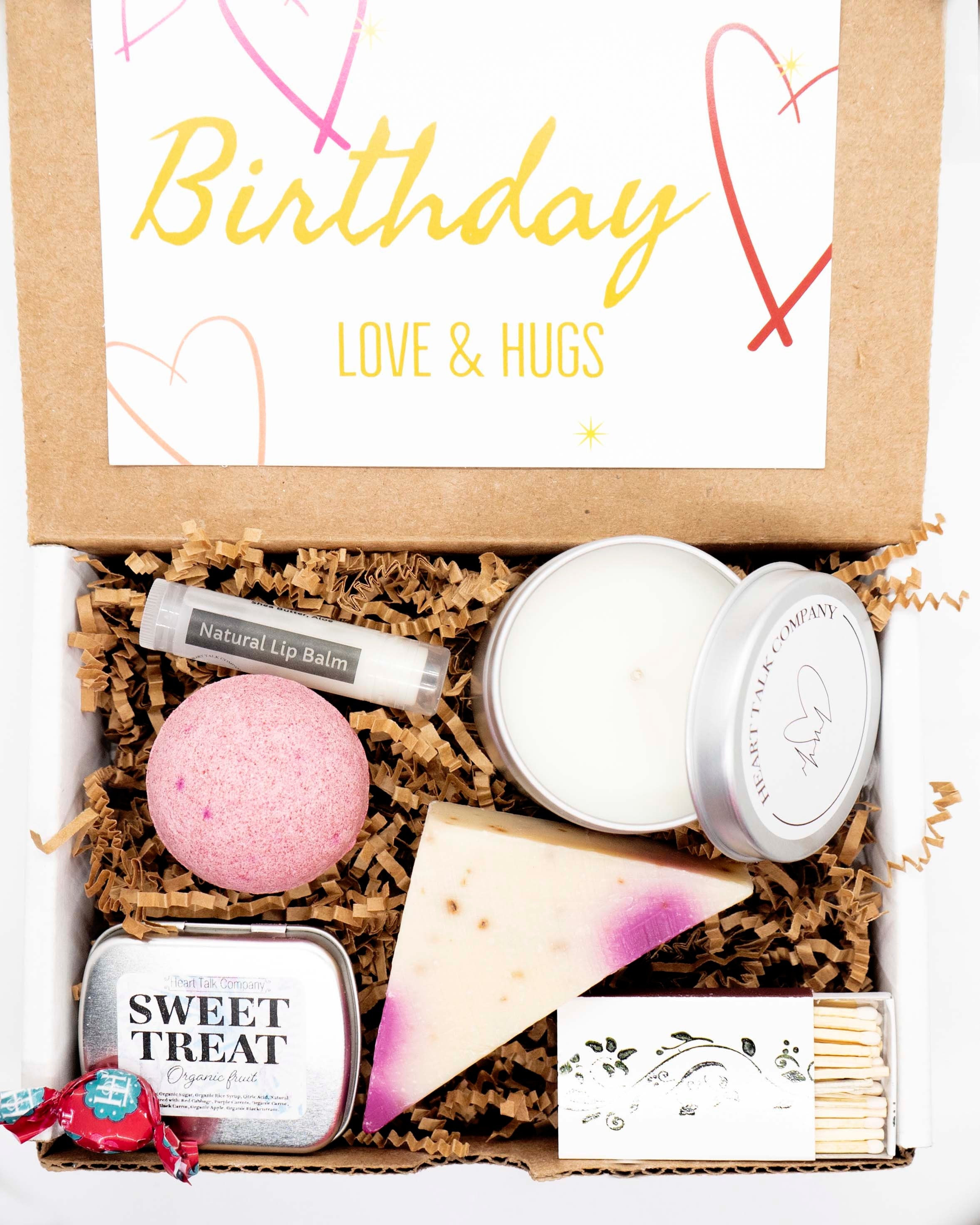 Happy Birthday. Birthday Gift Box. Care Package. Gift Box for Her. Birthday  Care Pacakge. Bath Bomb. Soap. Spa Gift. Candle. Lip Balm. 