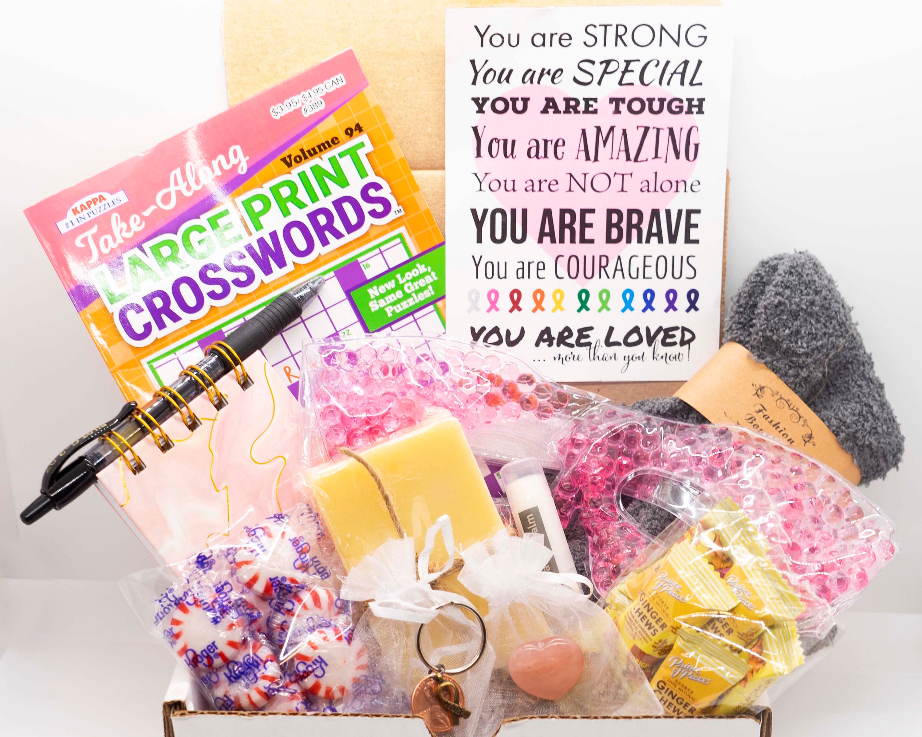 CANCER GIFT BOX. Cancer Patient. Lucky Penny. Healing Stone. Etsy