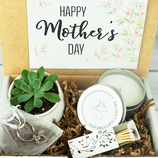 HAPPY MOTHERS DAY. Live Succulent. Succulent Gift Box. Mother's Day Gift. Mom Gift Box. Mother's Day. I Love You Mom. Mom. Succulent