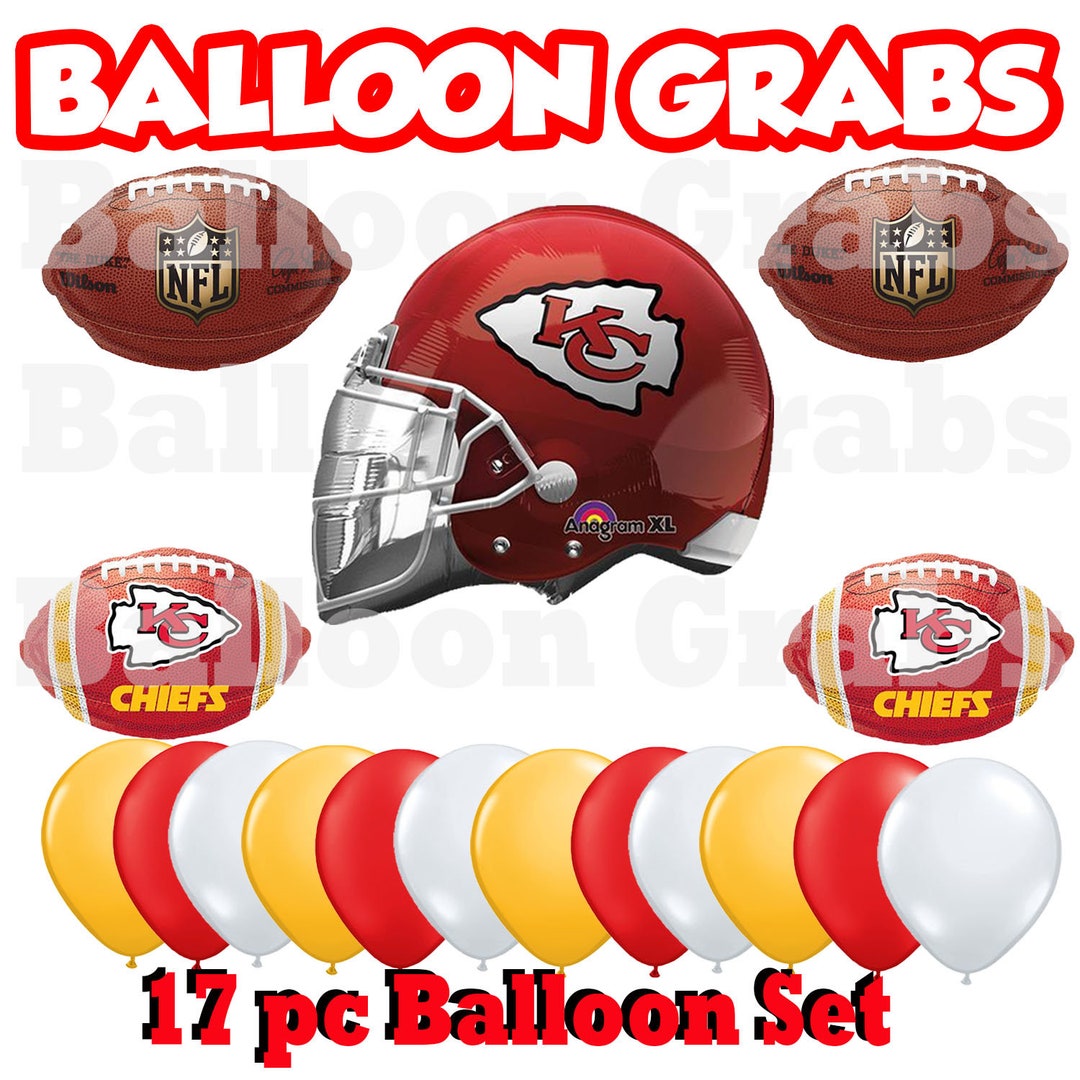 Kansas City Chiefs Football Bouquet Balloon Set Sports Etsy