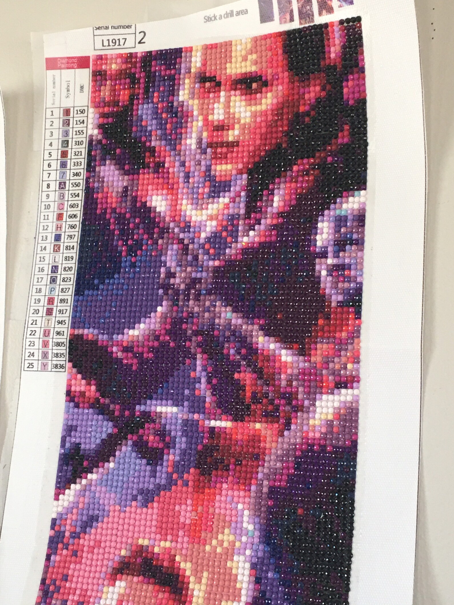 Completed Marvel diamond painting Etsy